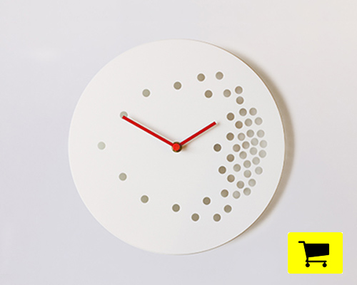 new on the designboom shop: the lasercut invasion 48 wall clock