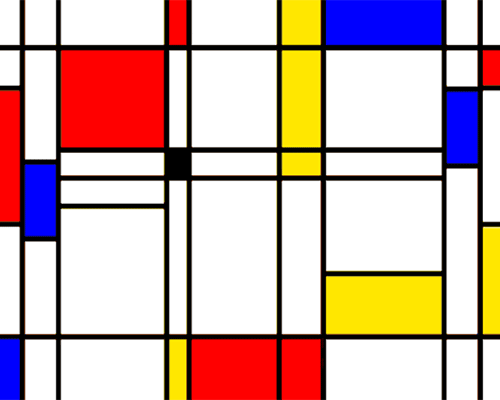 designer turns mondrian painting into a playable pong game
