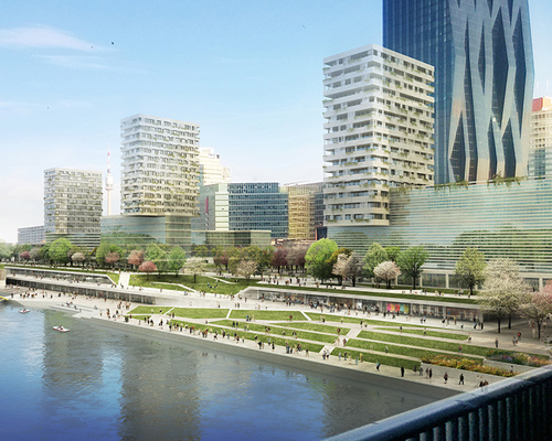AZPML + SHARE architects present riverside copa cagrana masterplan for vienna