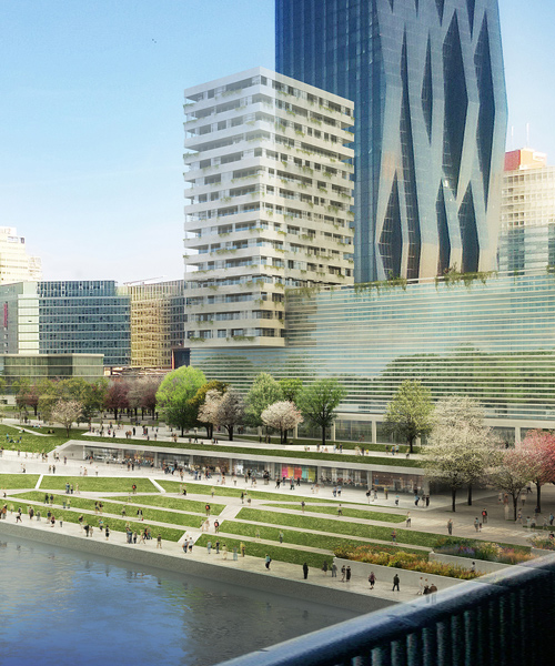 AZPML + SHARE architects present riverside copa cagrana masterplan for vienna