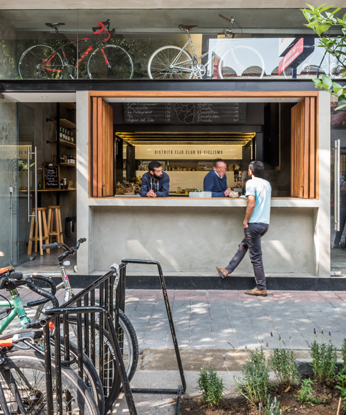 DCPP arquitectos adds a café to distrito fijo cycling club in mexico city