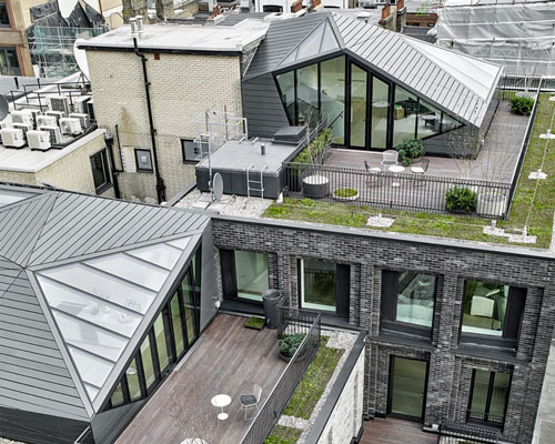 DSDHA adds crystalline pavilions on fitzrovia apartment rooftops