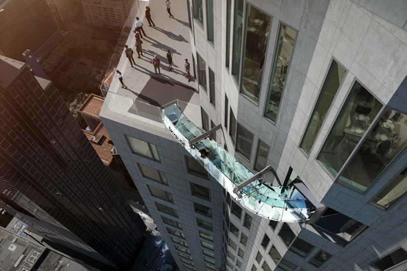 all-glass skyslide to be suspended 1,000 feet above downtown LA