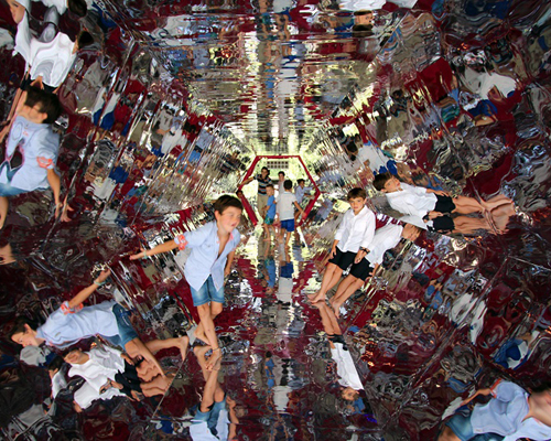 a2arquitectos transforms squash court into kaleidoscopic space in spain