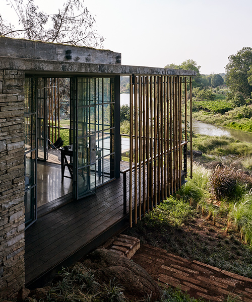 architecture brio's riparian house near mumbai is embedded into the natural landscape