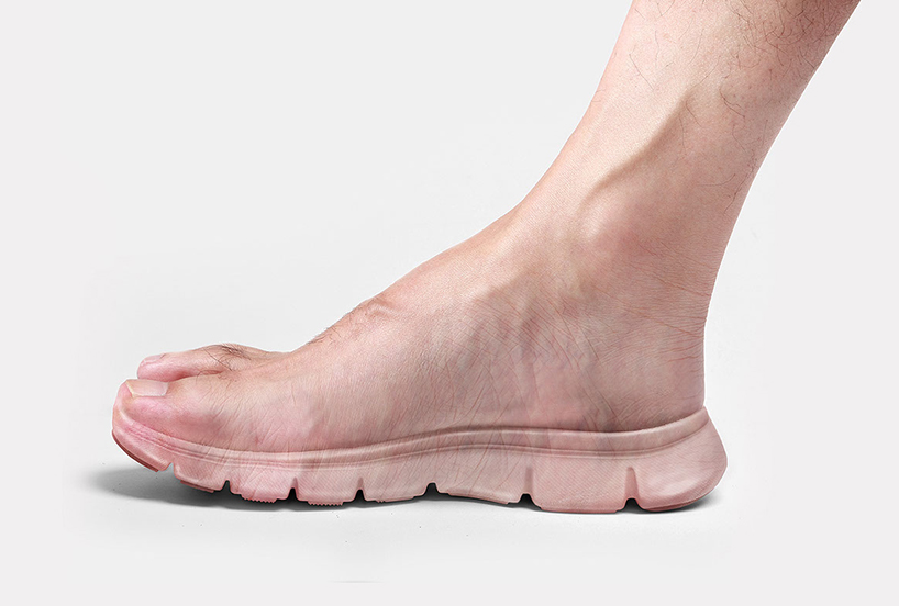 barefoot series turns bodily extremities into fleshy footwear