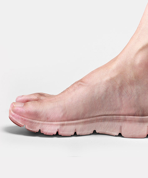 barefoot series turns bodily extremities into fleshy footwear