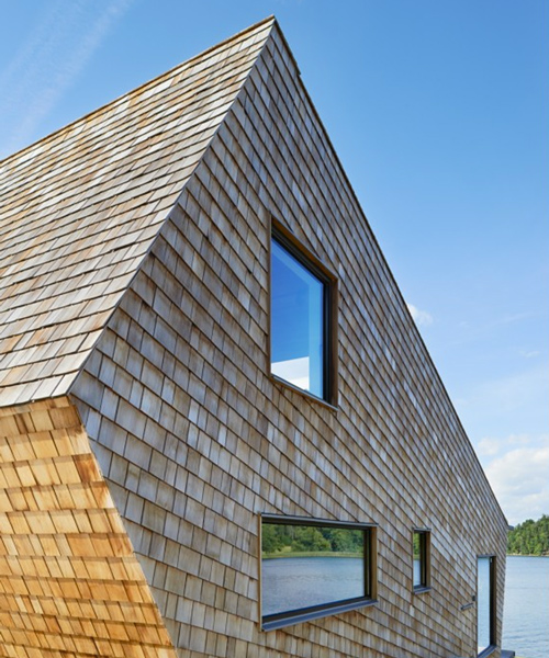 trigueiros architecture clads swedish dwelling entirely in timber shingles