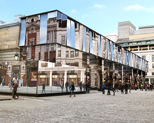covent garden to be wrapped in 32,000 square feet mirror installation