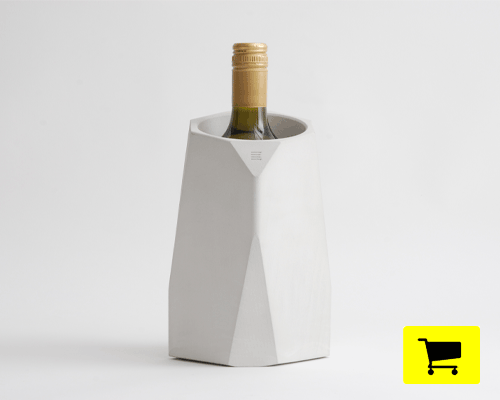 new on the designboom shop: corvi concrete wine cooler