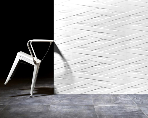 dsignio weaves ribbons in tile collection for peronda group