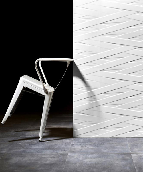 dsignio weaves ribbons in tile collection for peronda group
