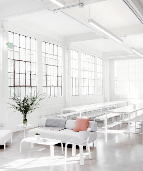 everlane sets headquarters in light-filled former laundry facility in san francisco