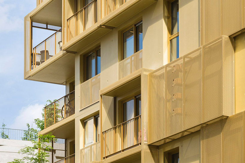 golden cube student housing complex by hamonic + masson