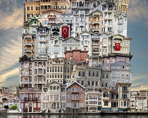 jean-françois rauzier forms architectural babels from stacked urban structures