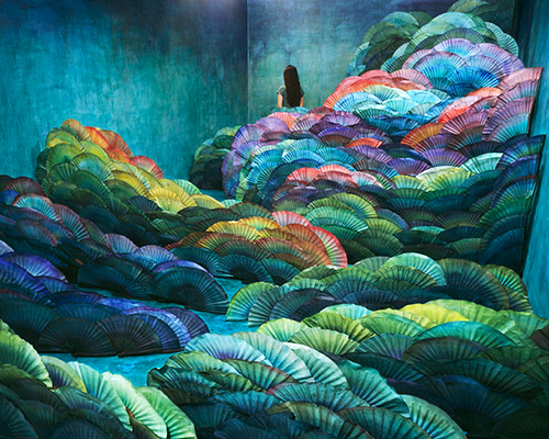 jeeyoung lee handcrafts intricate and imaginative landscapes in her room-sized studio