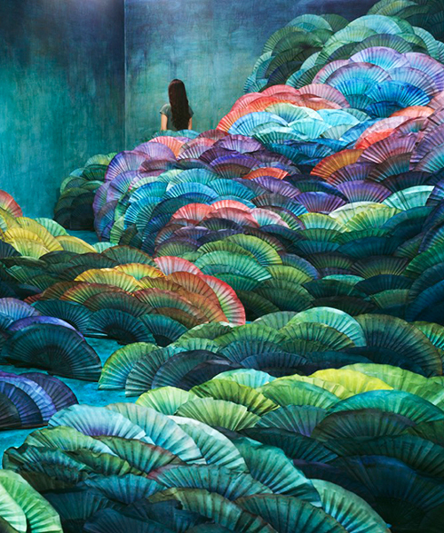 jeeyoung lee handcrafts intricate and imaginative landscapes in her room-sized studio