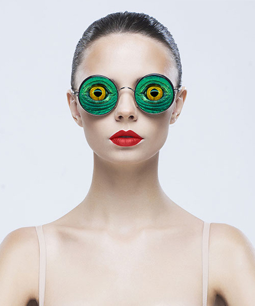 jyo john mulloor's custom made glasses give wearers the eyes of an animal