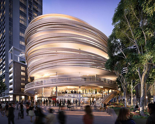the darling exchange: kengo kuma plans a spiraling civic center for sydney