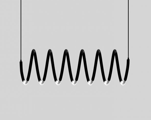 michael samoriz pays homage to the tungsten filament with helix lamp