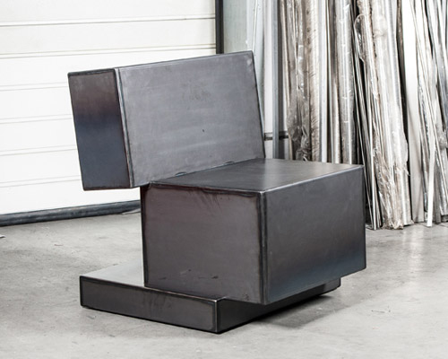 michael sans uses steel to form seemingly lightweight SANS N°056 series