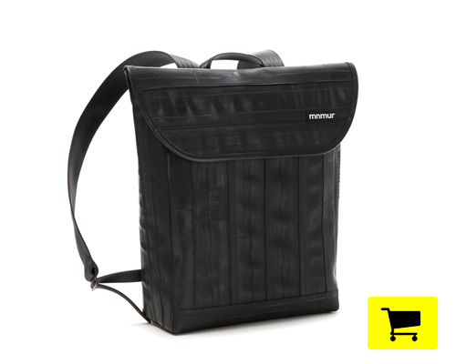new on the designboom shop: recycled urban backpack by mnmur