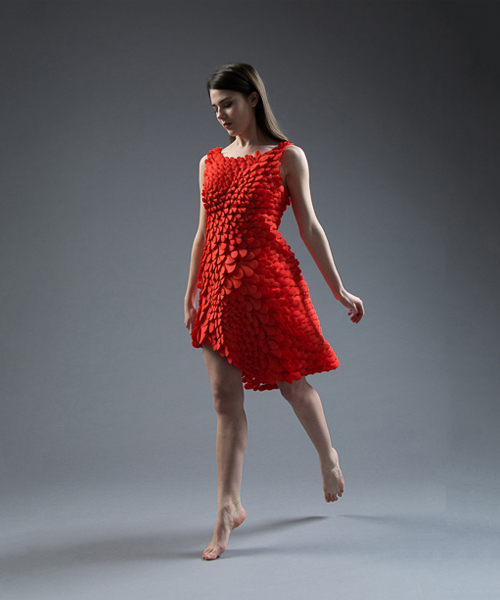 nervous system develops kinematic petals, a 3D-printed dress