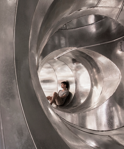 people's architecture office proposes tubular living inside ventilation shafts
