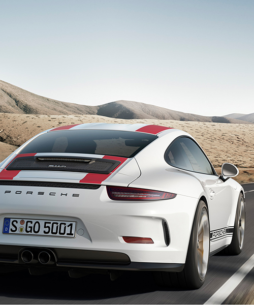 porsche goes back to pure racing principals with low-tech limited edition 911 R