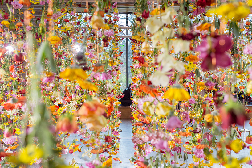 rebecca louise law suspends a spring garden within bikini berlin retail space