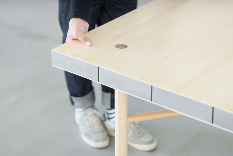 schemata architects creates a lightweight sponge table for 21_21 design sight, tokyo