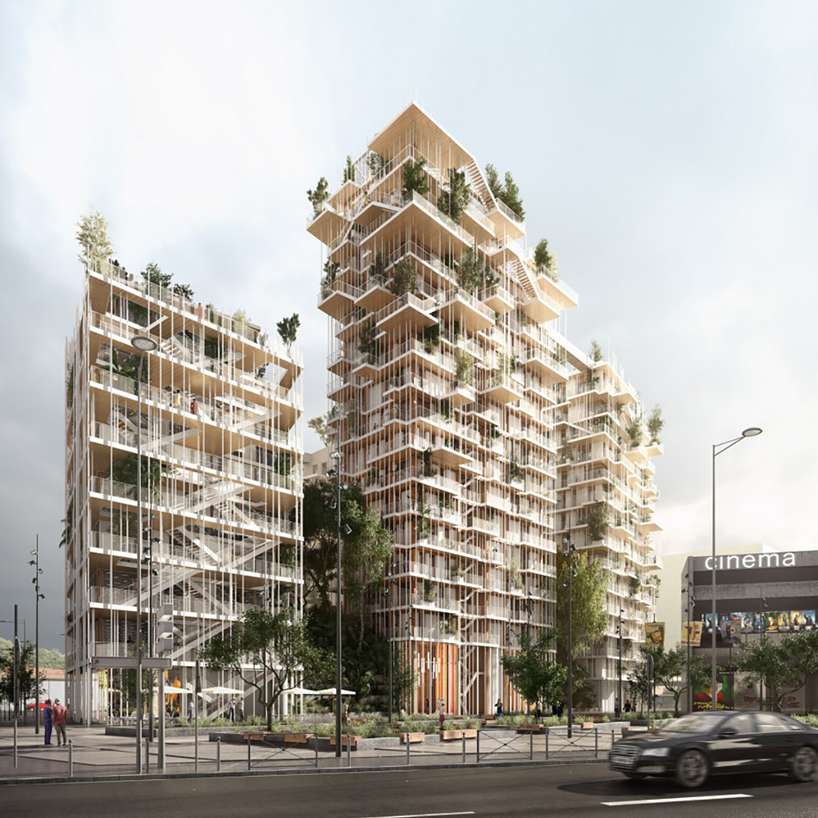 sou fujimoto + laisné roussel propose vegetated towers for bordeaux euratlantique
