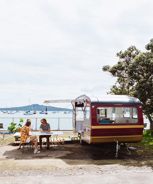 studio106 transforms a retro caravan into a mobile office