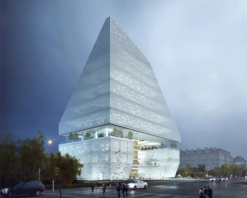 theeAe creates monolithic inside out concept for varna library competition