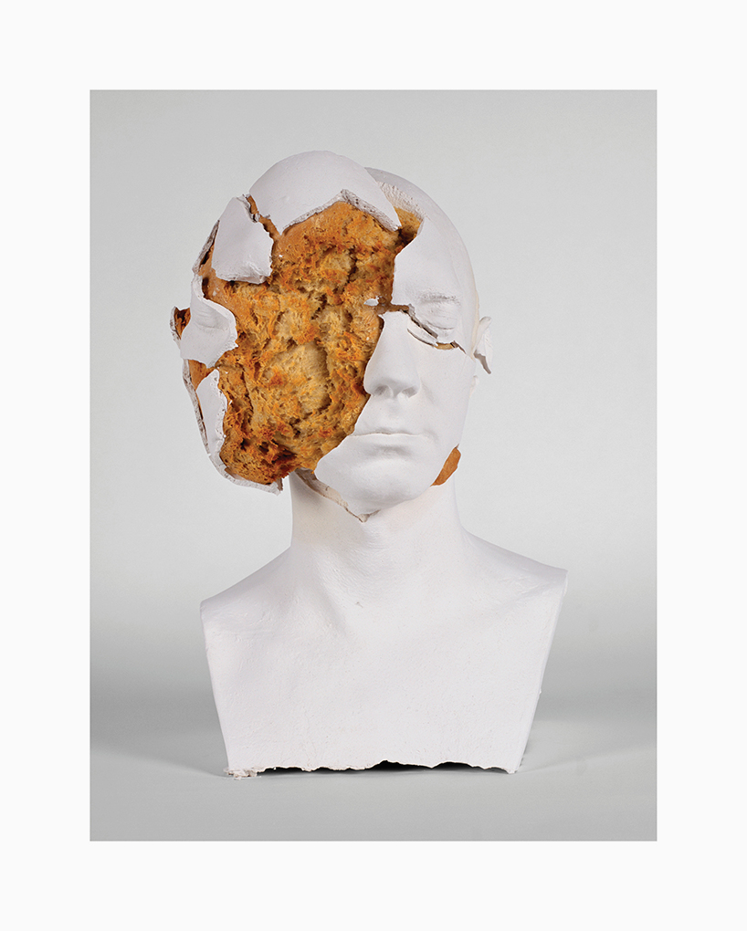 tim silver bakes bread in busts for sculptural oneirophrenia series