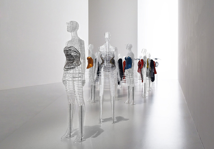 tokujin yoshioka crafts transparent body installation for issey miyake exhibition in tokyo