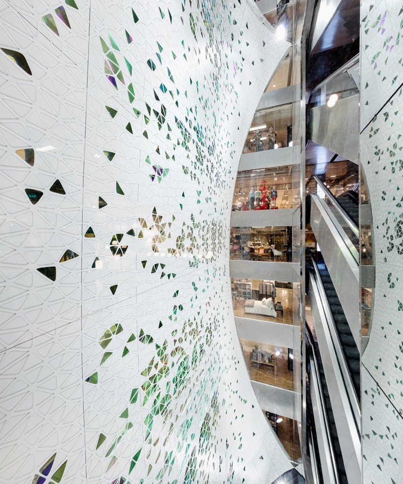 yabu pushelberg + UUfie's le printemps installation creates a vivid play of light