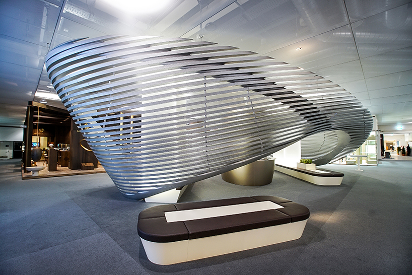 exclusive look at zaha hadid's installation and jewelry collection for georg jensen