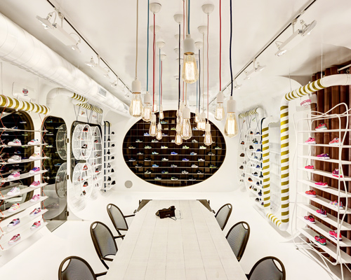 zemberek design creates a playful interior to showcase children's sneakers
