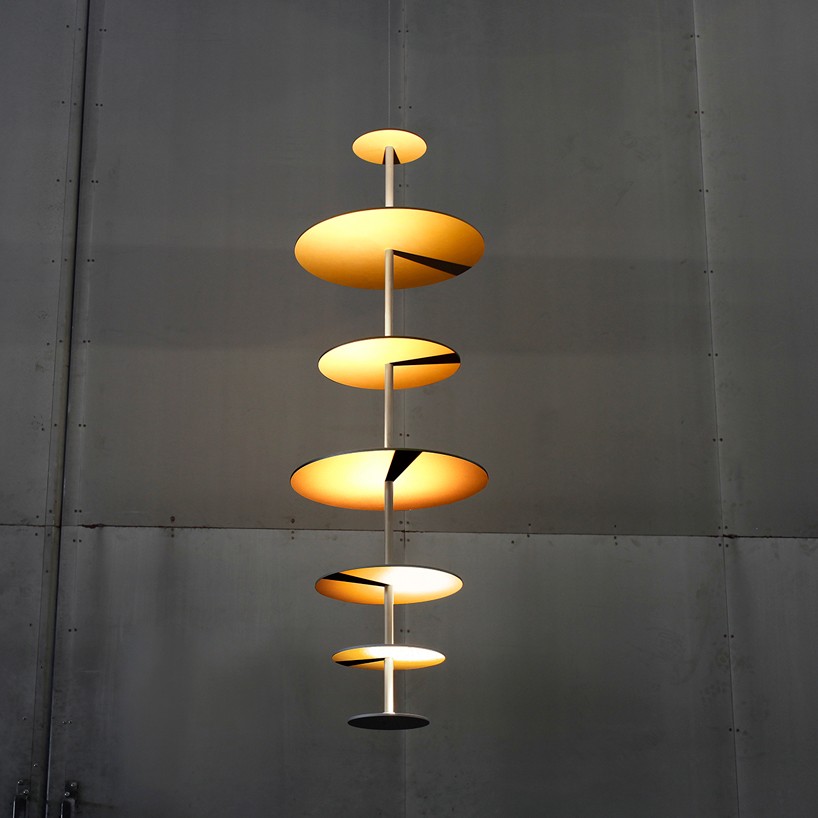 maarten de ceulaer sundial chandelier nilufar gallery designboom