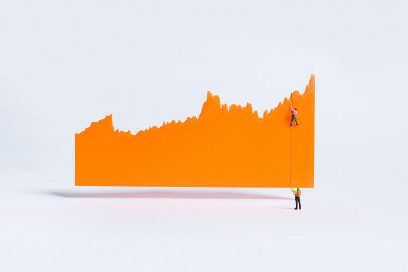 3D printed infographics by coming soon relay statistical data with playful plastic pieces
