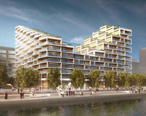 3XN's first north american project is a waterfront residential complex in toronto