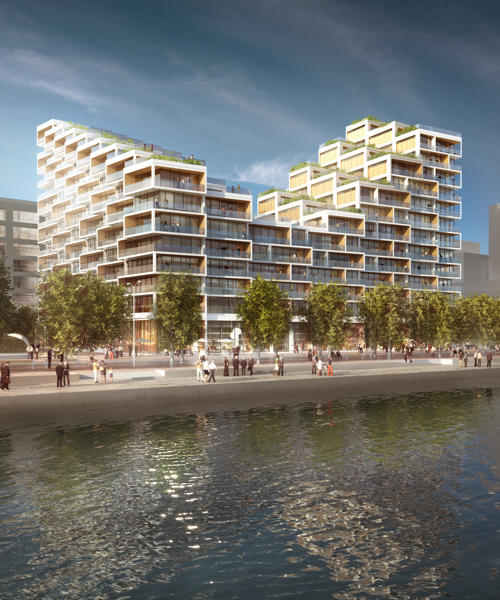 3XN's first north american project is a waterfront residential complex in toronto