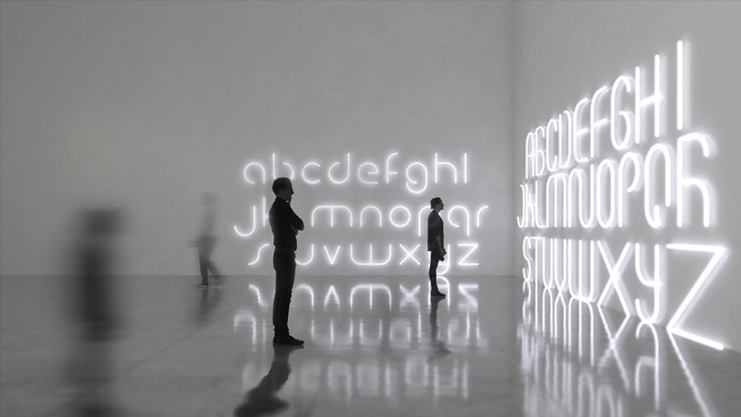 BIG and artemide light up milan design week with alphabet lamps