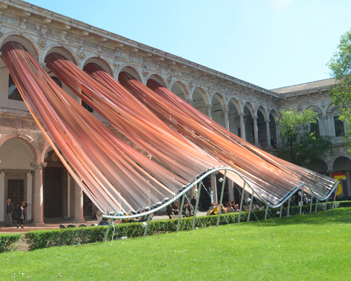 MAD architects' invisible border installation at milan design week alters our perception of space