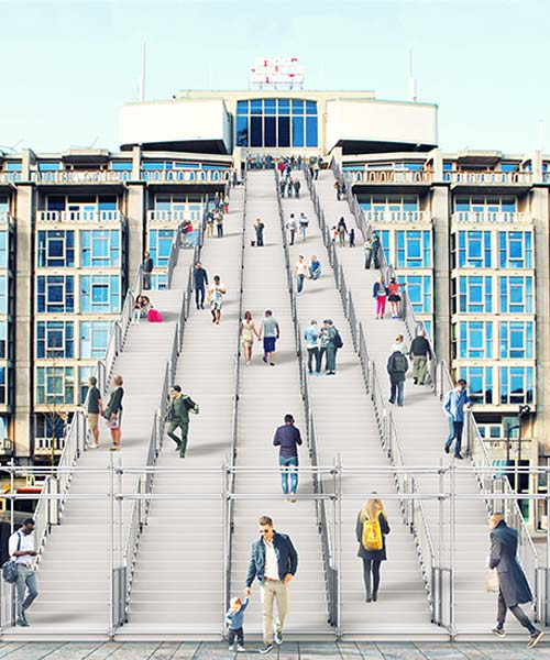 MVRDV to install a giant staircase to celebrate the rebuilding of rotterdam