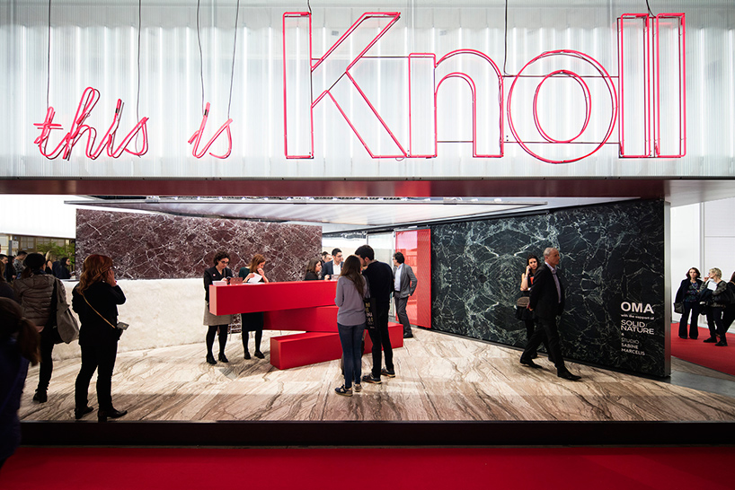 OMA assembles 'this is knoll' pavilion at milan's salone del mobile