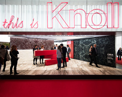 OMA assembles 'this is knoll' pavilion at milan's salone del mobile