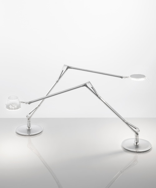alberto and francesco meda use conductive aluminum rods for kartell's aledin LED lamp
