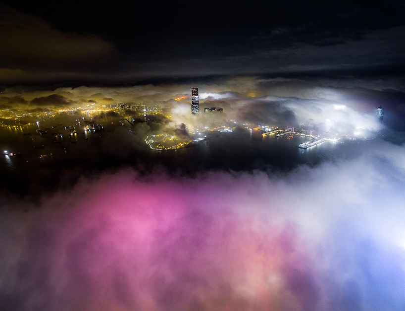 andy yeung's drone photos rise above hong kong at night to capture urban fog